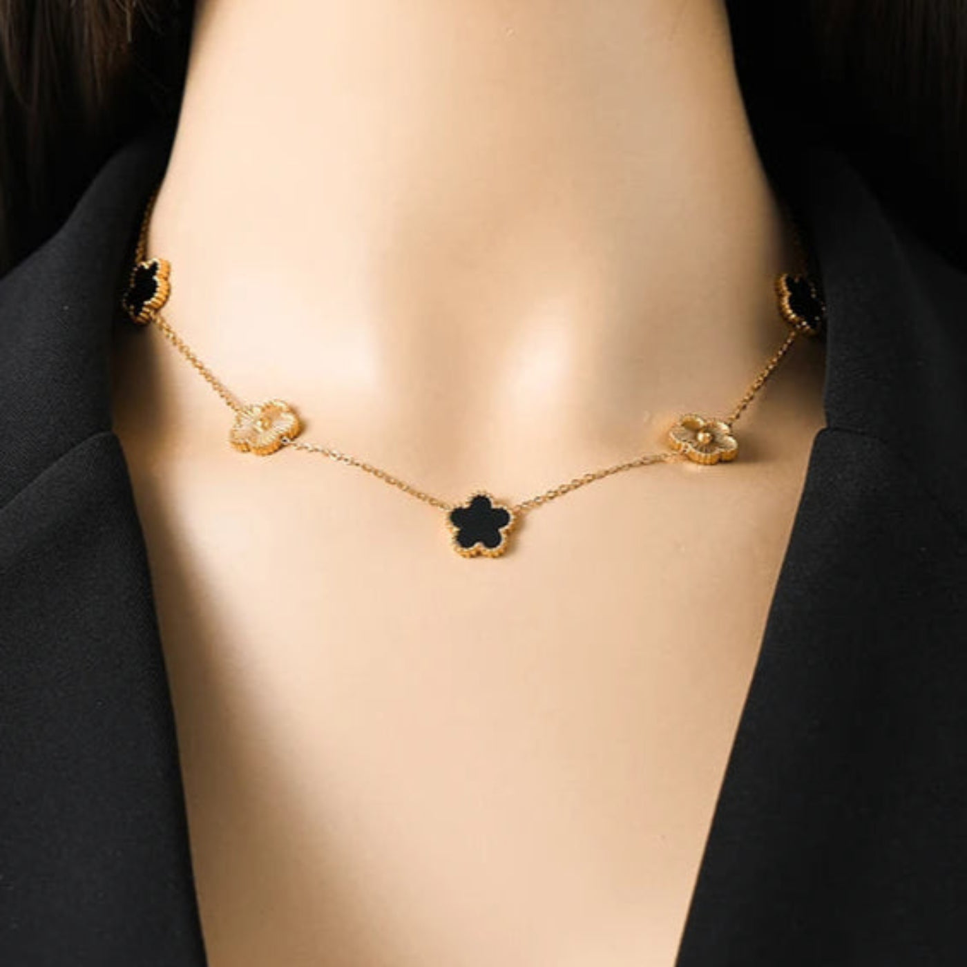 Vintage Gold Shell Flower Jewelry Set - Mein Shop