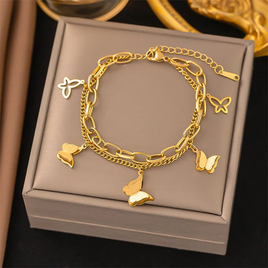 Elegante Edelstahl-Armbänder - Modischer Goldener Schmuck für Damen - Mein Shop