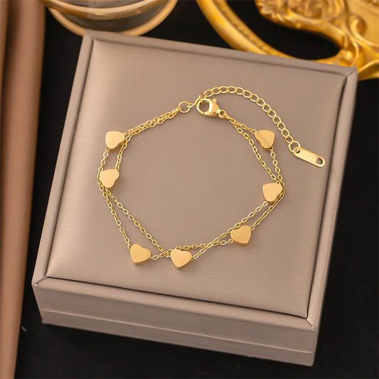 Elegante Edelstahl-Armbänder - Modischer Goldener Schmuck für Damen - Mein Shop