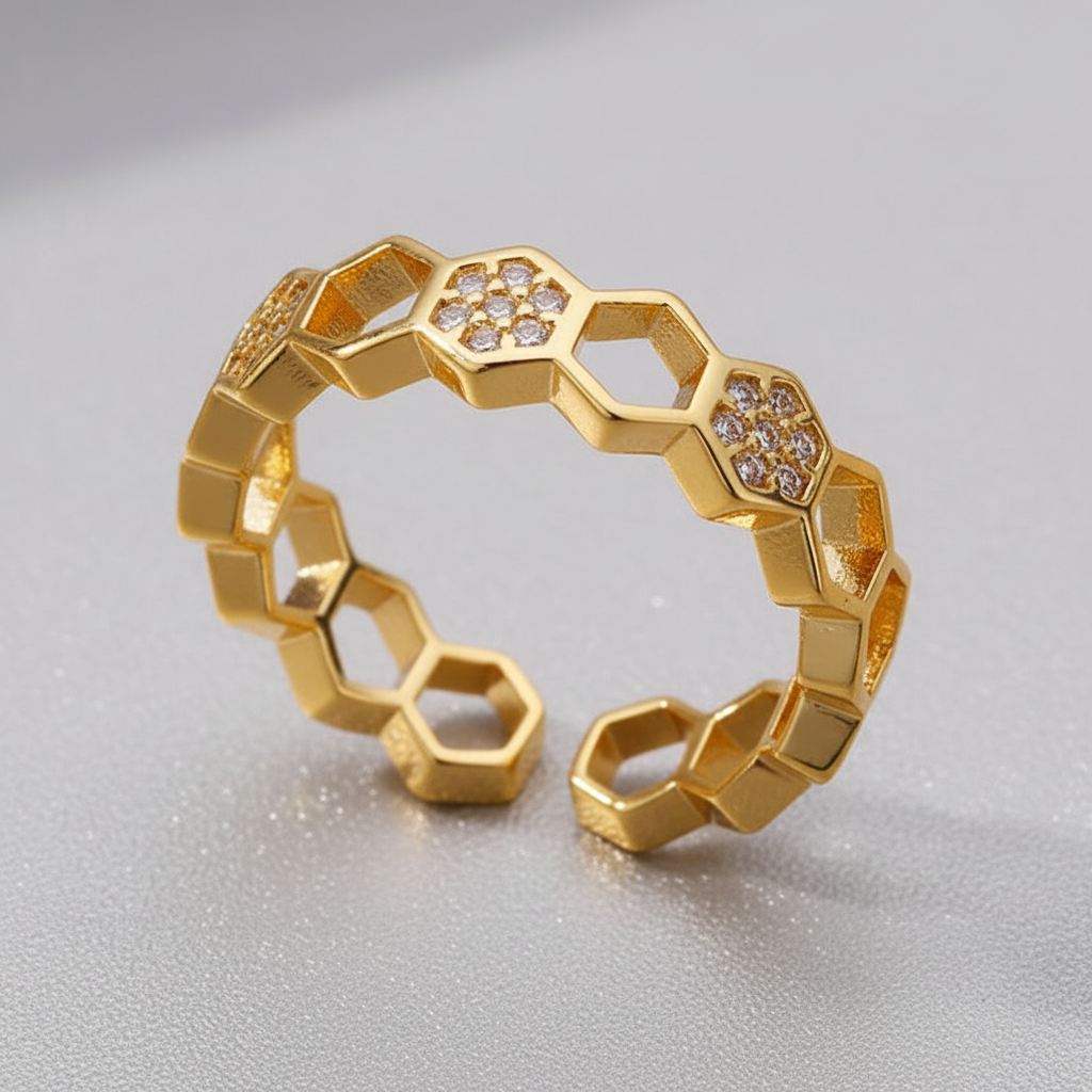 خاتم ذهبي سداسي