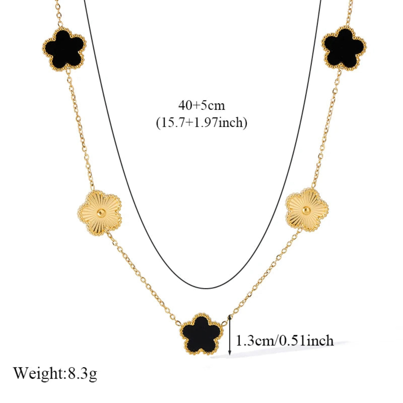 Vintage Gold Shell Flower Jewelry Set - Mein Shop