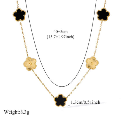 Vintage Gold Shell Flower Jewelry Set - Mein Shop