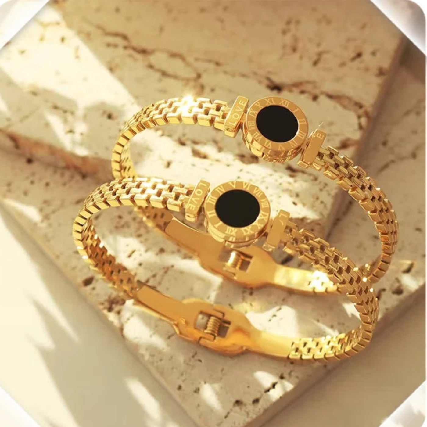 Luxus-Armband aus Edelstahl in 14K Goldfarbe - Exklusivität für jeden Anlass - Mein Shop