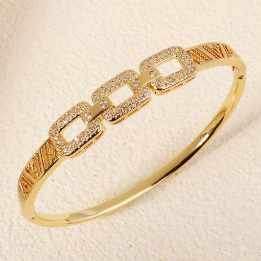 Exklusives Goldenes Kupfer- und Zirkonium-Armband - Mein Shop