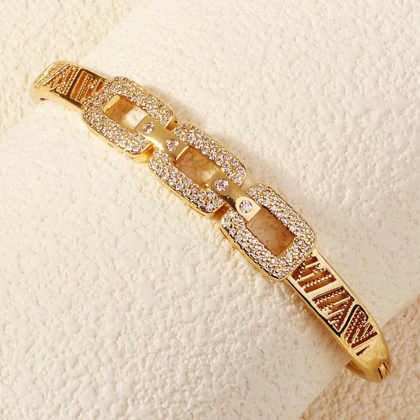 Exklusives Goldenes Kupfer- und Zirkonium-Armband - Mein Shop