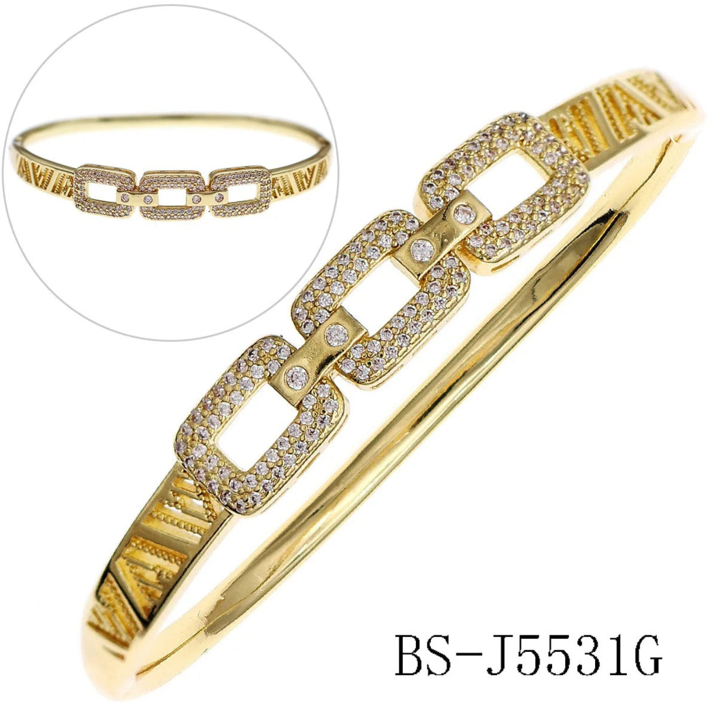 Exklusives Goldenes Kupfer- und Zirkonium-Armband - Mein Shop