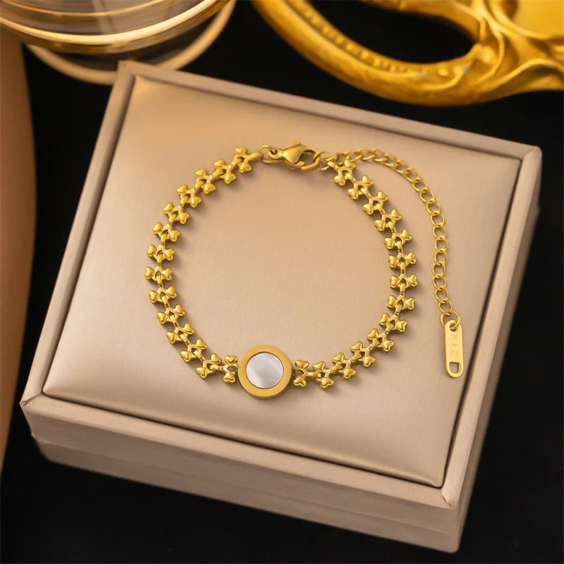 Elegante Edelstahl-Armbänder - Modischer Goldener Schmuck für Damen - Mein Shop